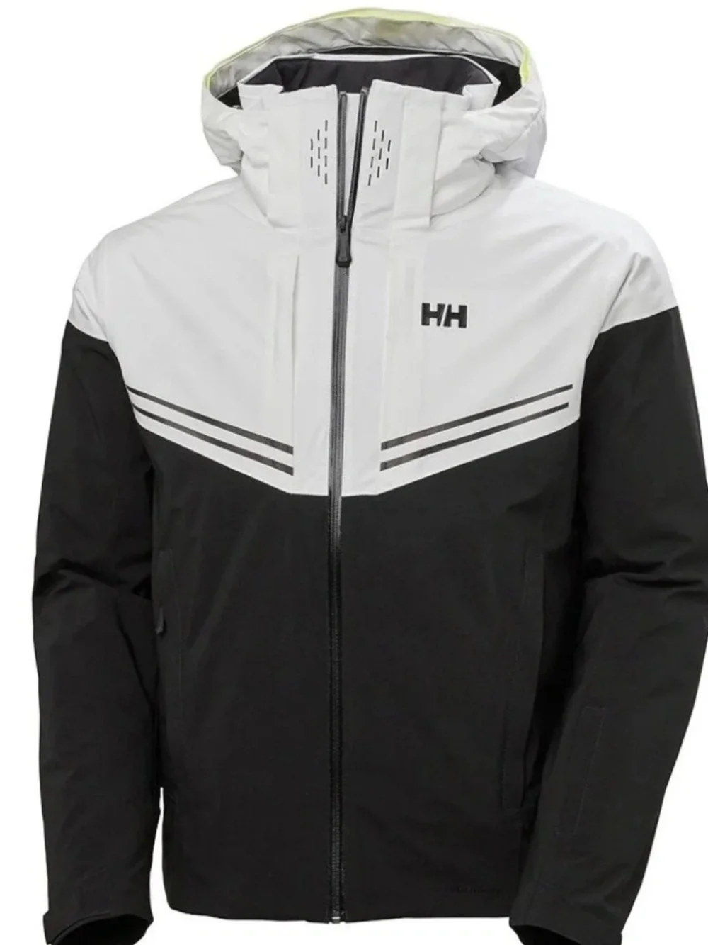 Helly Hansen‎ Alpha Infinity Ski Jacket Mens 2XL White Black coat ski snowboard